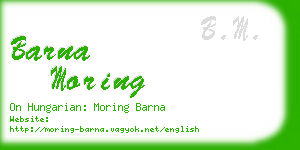 barna moring business card